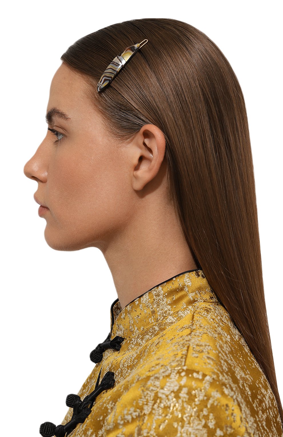 Заколка для волос ALEXANDRE DE PARIS разноцветного цвета по цене 6140 руб., арт. ATB-17617-03 O, фото 2 Заколка для волос ALEXANDRE DE PARIS, арт. ATB-17617-03 O, фото 2