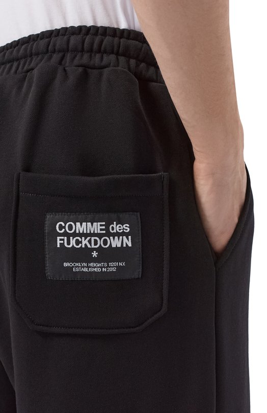 Хлопковые брюки Comme des Fuckdown CFABM01906 Чёрный  CFABM01906 Фото 5