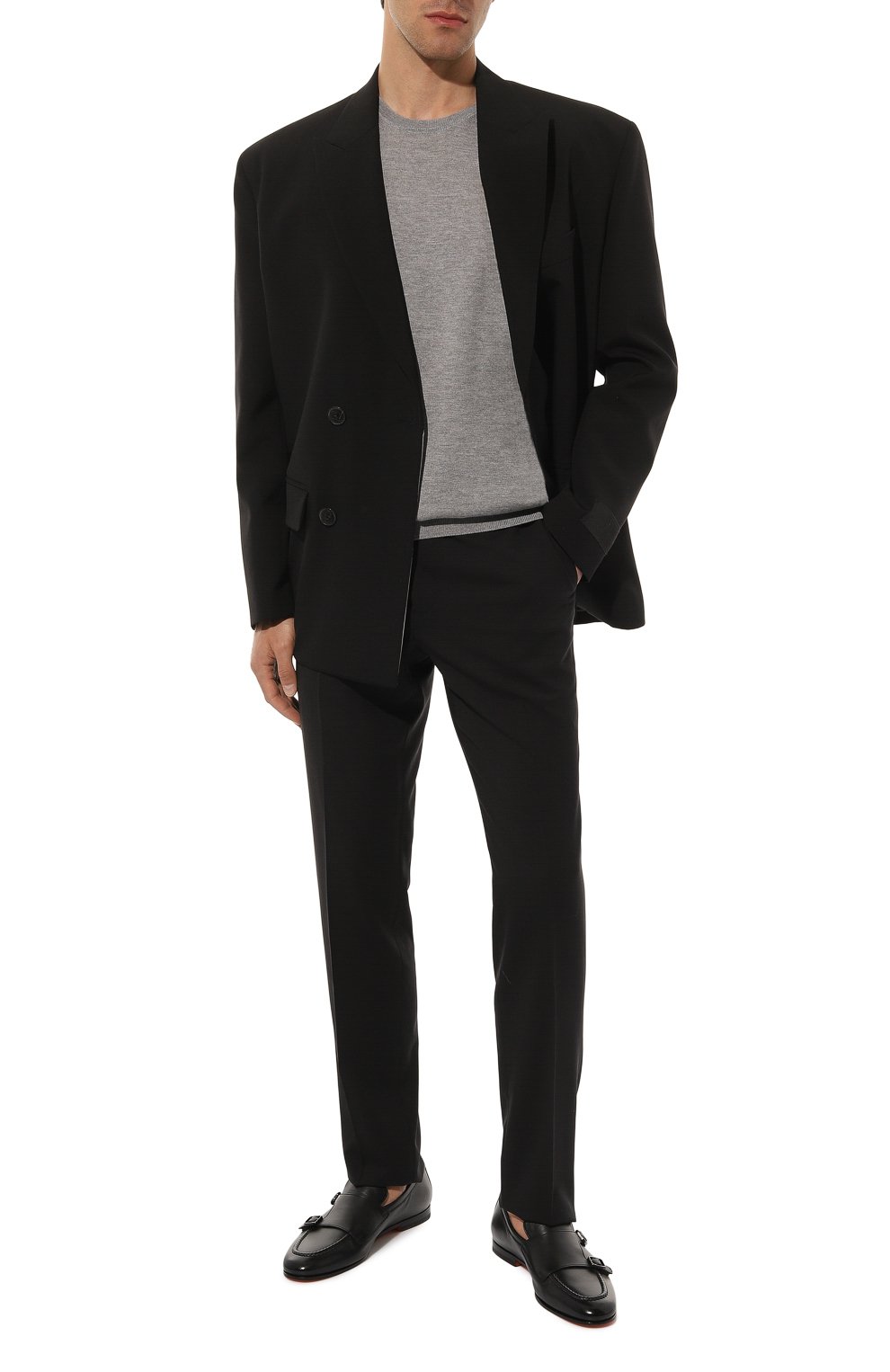 Шерстяной джемпер BOSS серого цвета по цене 20950 руб., арт. 50468239, фото 2 Шерстяной джемпер BOSS, арт. 50468239, фото 2