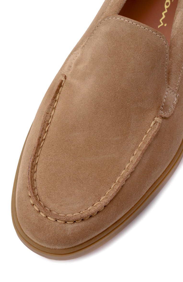 Женские замшевые лоферы SANTONI бежевого цвета, арт. WUYG58856C0KNPYL | Фото 7 (Материал сплава: Проставлено; Материал внутренний: Натуральная кожа; Драгоценные камни: Проставлено; Материал внешний: Натуральная кожа, Замша; Подошва: Платформа; Каблук высота: Низкий)