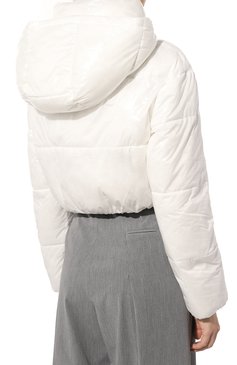 Женская утепленная куртка PATRIZIA PEPE белого цвета, арт. 8O0085_A304 | Фото 4 (Кросс-КТ: Куртка, Утепленный; Рукава: Длинные; Материал внешний: Синтетический материал; Материал сплава: Проставлено; Стили: Спорт-шик; Материал подклада: Синтетический материал; Драгоценные камни: Проставлено; Длина (верхняя одежда): Короткие)