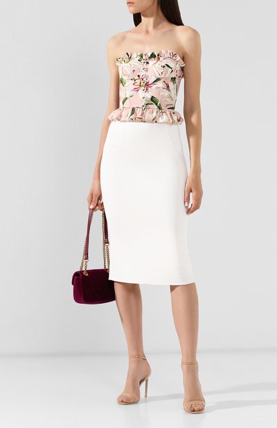 Топ с принтом DOLCE & GABBANA розового цвета по цене 125500 руб., арт. F72H9Z/FSRLJ, фото 2 Топ с принтом DOLCE & GABBANA, арт. F72H9Z/FSRLJ, фото 2