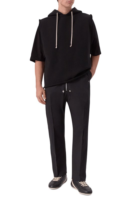 Хлопковое худи Rick Owens RR02E1503/JTCD Чёрный  RR02E1503/JTCD Фото 2