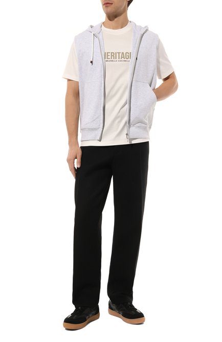 Мужской хлопковый жилет BRUNELLO CUCINELLI, арт. M0T359079G