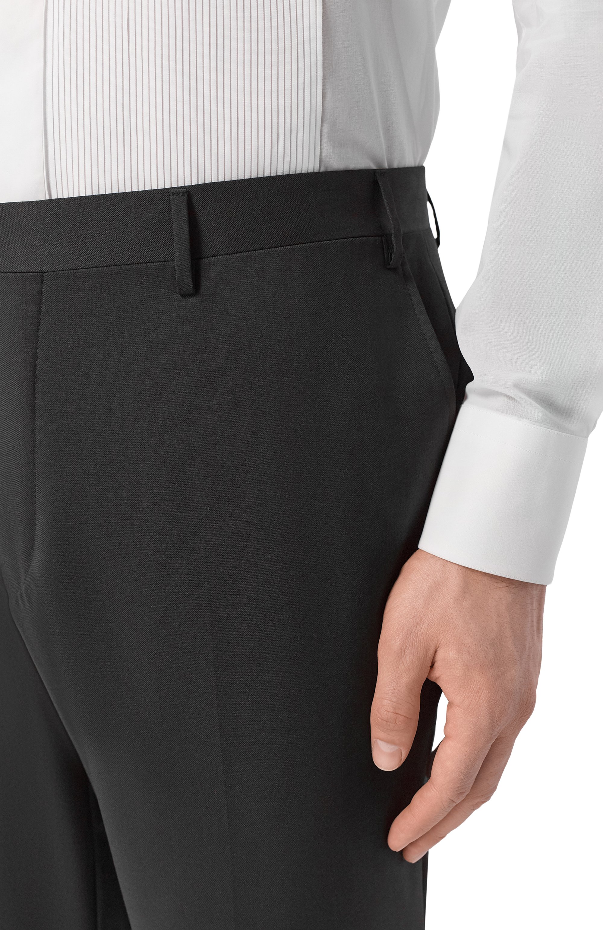 Шерстяные брюки CORNELIANI черного цвета по цене 54850 руб., арт. 275T09/2798150, фото 5 Шерстяные брюки CORNELIANI, арт. 275T09/2798150, фото 5