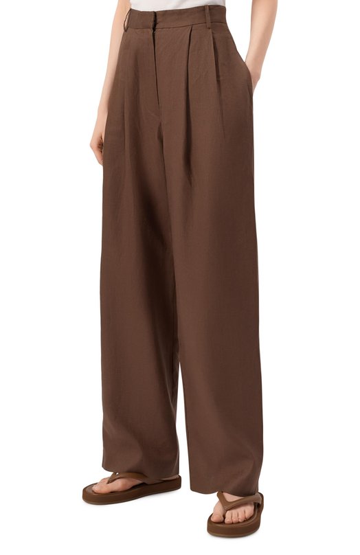 Льняные брюки Albus Lumen AL.RT25.004.DSWLPANTS Коричневый  AL.RT25.004.DSWLPANTS Фото 3