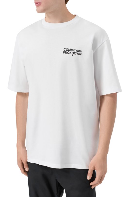 Хлопковая футболка Comme des Fuckdown CFABW01511 Белый  CFABW01511 Фото 3