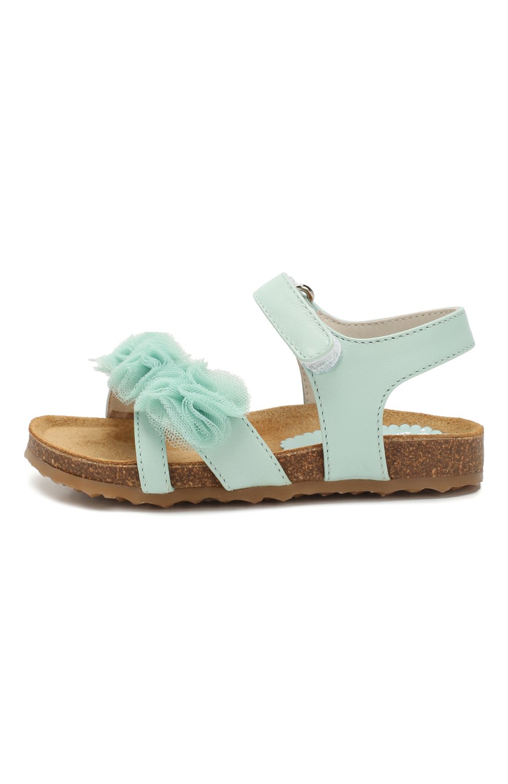 Кожаные босоножки IL GUFO светло-зеленого цвета по цене 19950 руб., арт. G539/VITELL0 NAPPAC0/27-30, фото 2 Кожаные босоножки IL GUFO, арт. G539/VITELL0 NAPPAC0/27-30, фото 2