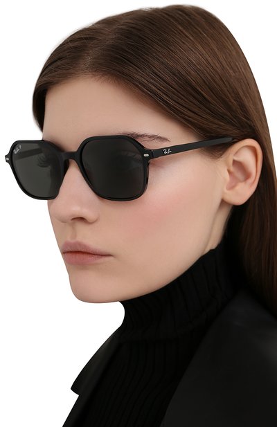 Солнцезащитные очки RAY-BAN черного цвета по цене 22650 руб., арт. 2194-901/58, фото 2 Солнцезащитные очки RAY-BAN, арт. 2194-901/58, фото 2
