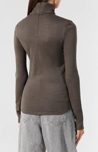 Шерстяная водолазка ISABEL MARANT хаки цвета по цене 29100 руб., арт. TS0668-19H029I/D0YELA, фото 4 Шерстяная водолазка ISABEL MARANT, арт. TS0668-19H029I/D0YELA, фото 4