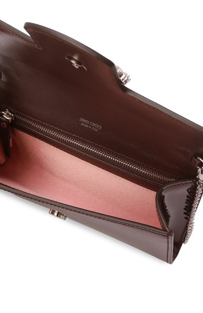 Клатч bing JIMMY CHOO бордового цвета по цене 127500 руб., арт. BING WALLET/CHAIN/RMR, фото 5 Клатч bing JIMMY CHOO, арт. BING WALLET/CHAIN/RMR, фото 5