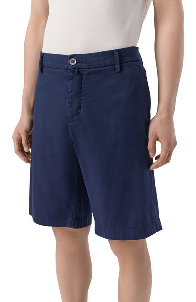 Шорты из хлопка и льна JACOB COHEN темно-синего цвета по цене 59950 руб., арт. JUM_N0017 001 S4269 TR, фото 3 Шорты из хлопка и льна JACOB COHEN, арт. JUM_N0017 001 S4269 TR, фото 3