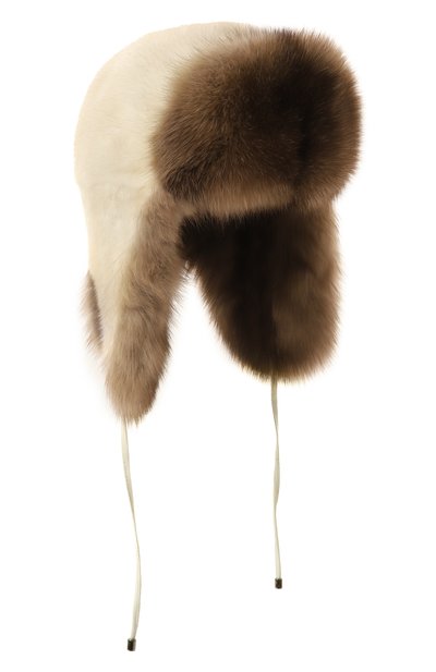 Женская меховая шапка-ушанка из норки и соболя VICTORIA KUSENKOVA, арт. 092003696093