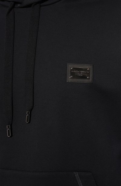 Хлопковое худи DOLCE & GABBANA темно-синего цвета по цене 69950 руб., арт. G9ZU0T/G7F2G, фото 5 Хлопковое худи DOLCE & GABBANA, арт. G9ZU0T/G7F2G, фото 5