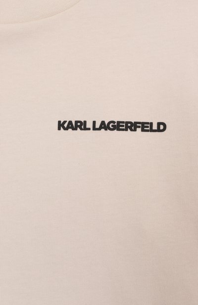 Хлопковая футболка KARL LAGERFELD KIDS, арт. Z30440, фото 3