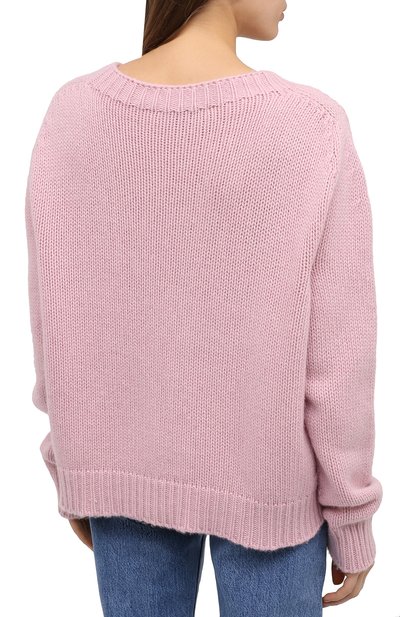 Кашемировый свитер LANVIN светло-розового цвета по цене 111000 руб., арт. RW-T0694M-MR06-H20, фото 4 Кашемировый свитер LANVIN, арт. RW-T0694M-MR06-H20, фото 4