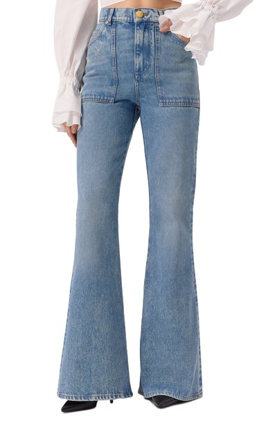 Джинсы BALMAIN голубого цвета по цене 138000 руб., арт. EF1MJ115/DF24, фото 3 Джинсы BALMAIN, арт. EF1MJ115/DF24, фото 3