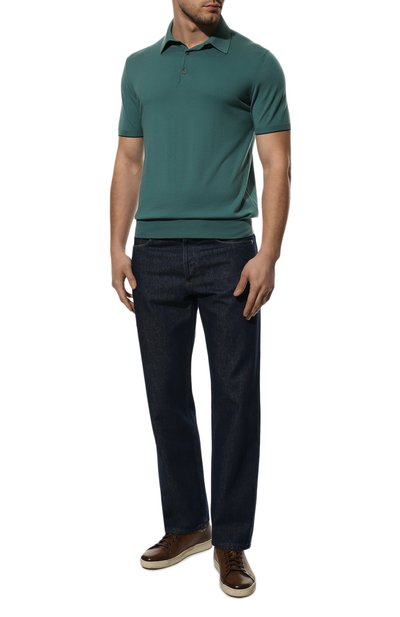 Шерстяное поло LORO PIANA зеленого цвета по цене 299500 руб., арт. FAM1878, фото 2 Шерстяное поло LORO PIANA, арт. FAM1878, фото 2