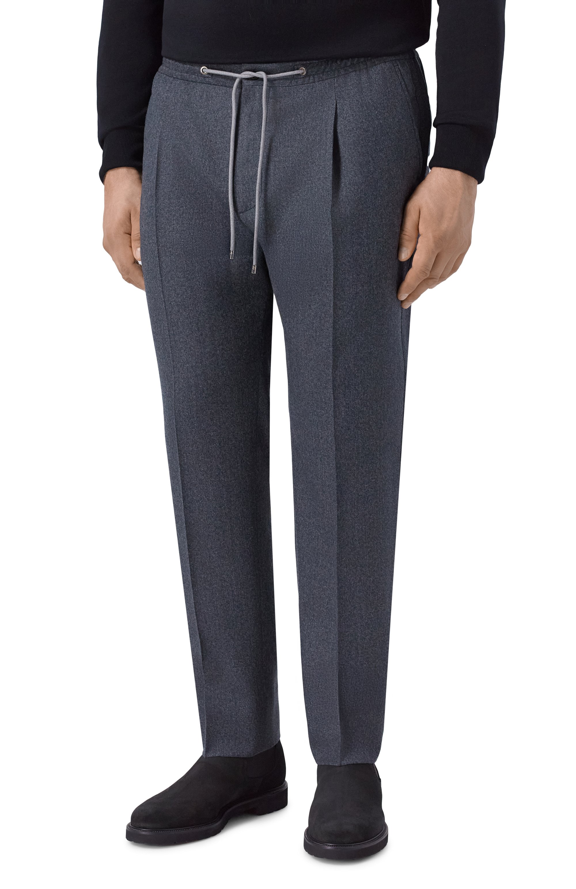 Шерстяные брюки CORNELIANI темно-серого цвета по цене 82200 руб., арт. 26X007-2618400_2, фото 3 Шерстяные брюки CORNELIANI, арт. 26X007-2618400_2, фото 3