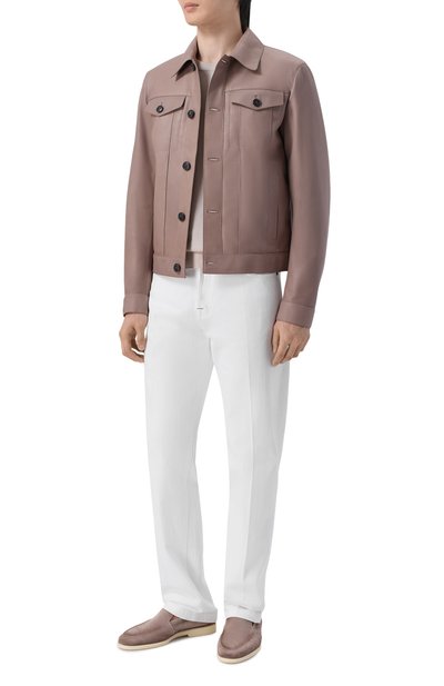 Кожаная куртка MVST темно-бежевого цвета по цене 256000 руб., арт. M26.2PM.L902/54411-NAPPA GRAND DELUX, фото 2 Кожаная куртка MVST, арт. M26.2PM.L902/54411-NAPPA GRAND DELUX, фото 2