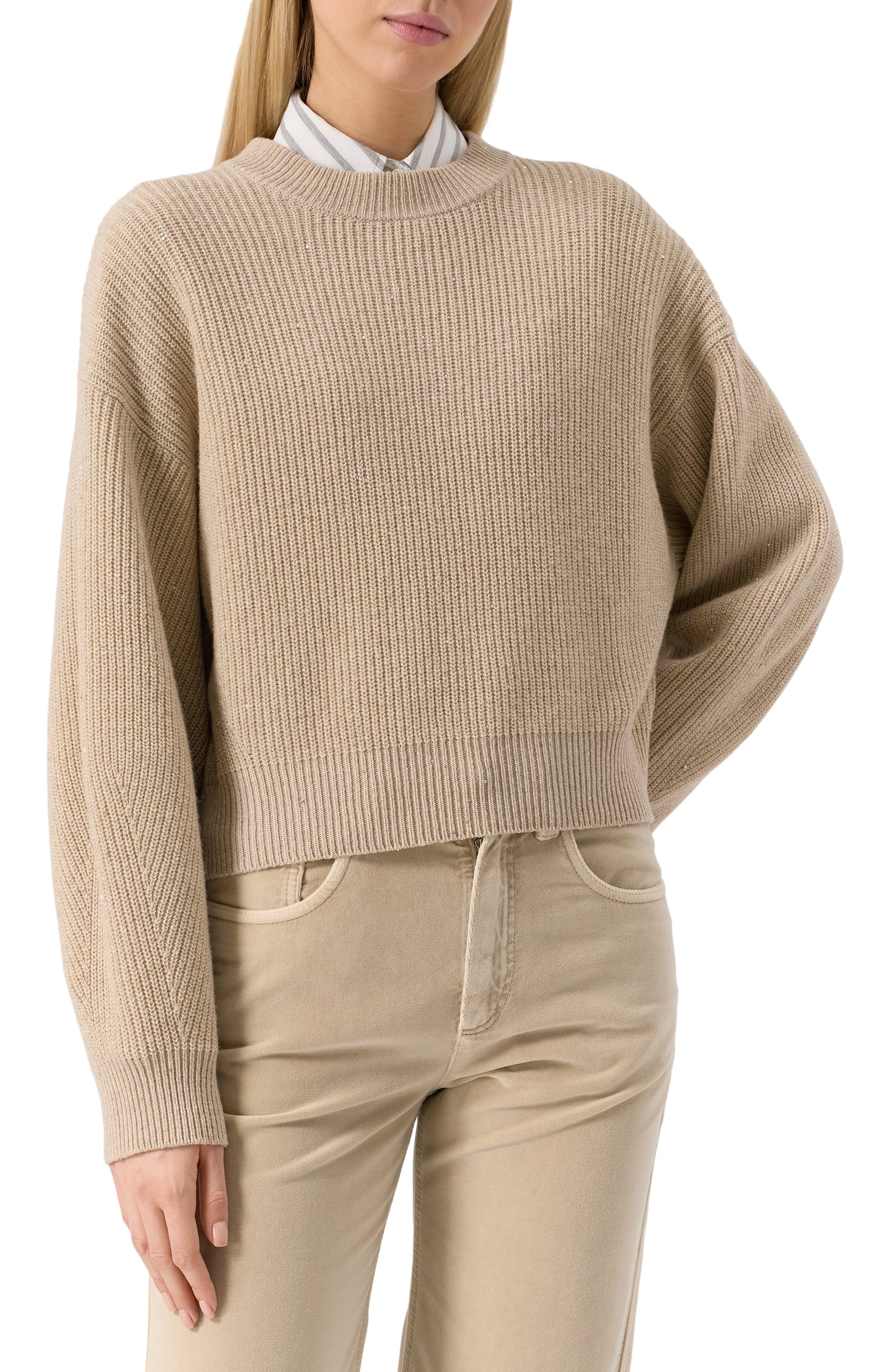 Свитер из кашемира и шерсти BRUNELLO CUCINELLI, арт. MBM75BP413, фото 3