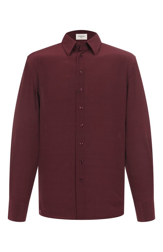 Шелковая рубашка Saint Laurent 813932/Y1L23 Бордовый 813932/Y1L23