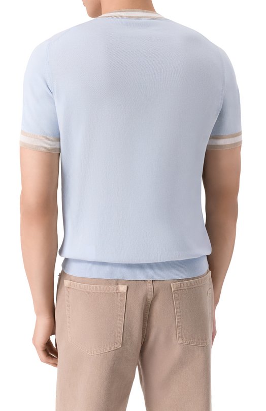 Хлопковый джемпер Gran Sasso 57135/20671 Голубой  57135/20671 Фото 4