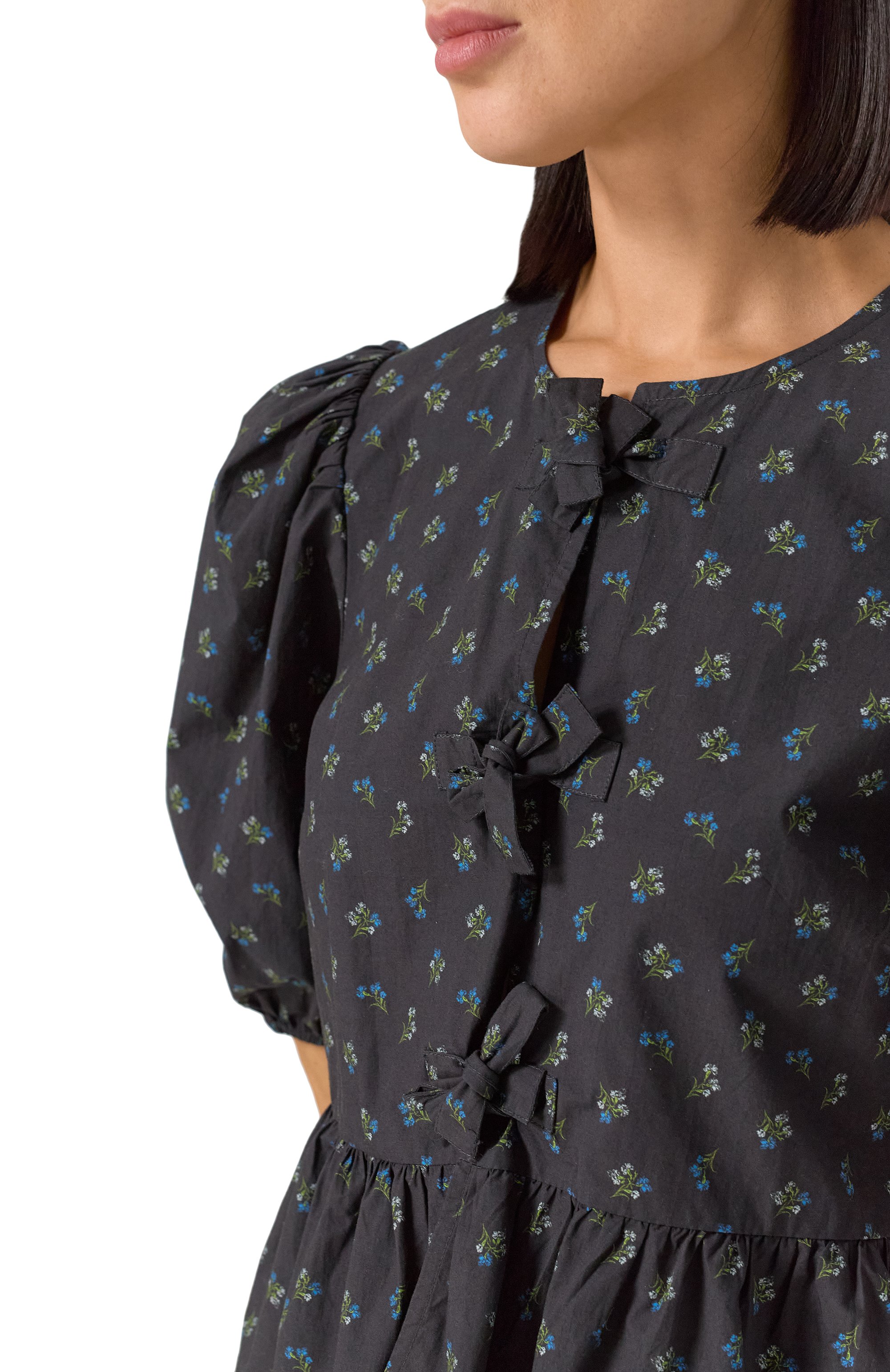 Хлопковая блузка GANNI, арт. W0152, фото 5