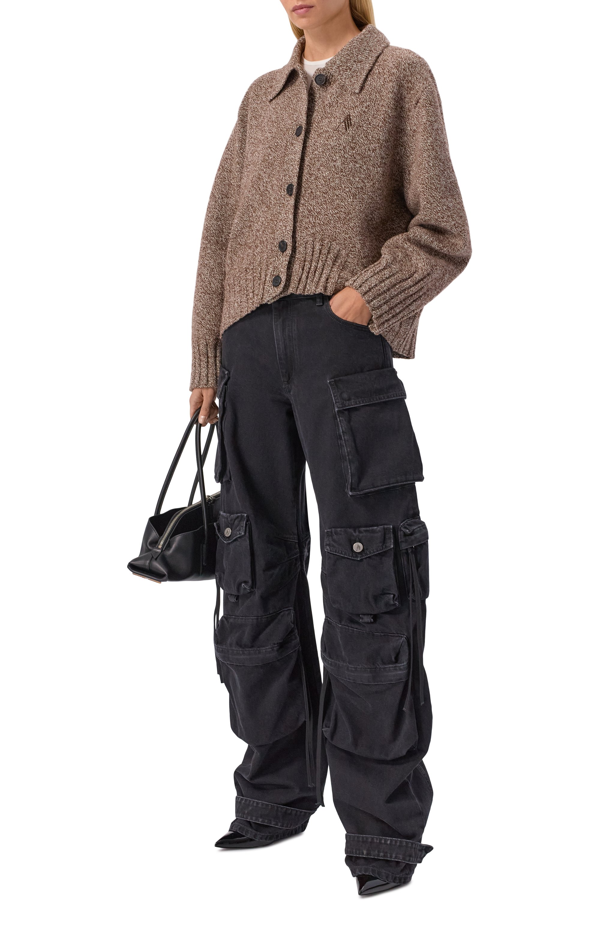 Джинсы-карго THE ATTICO черного цвета по цене 141500 руб., арт. 260WCP00084/DDD104AA, фото 2 Джинсы-карго THE ATTICO, арт. 260WCP00084/DDD104AA, фото 2