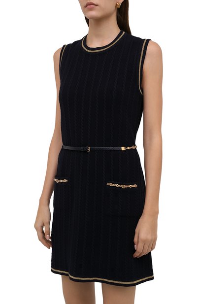 Платье из шерсти и хлопка GUCCI синего цвета по цене 252000 руб., арт. 658350/XKBV0, фото 3 Платье из шерсти и хлопка GUCCI, арт. 658350/XKBV0, фото 3