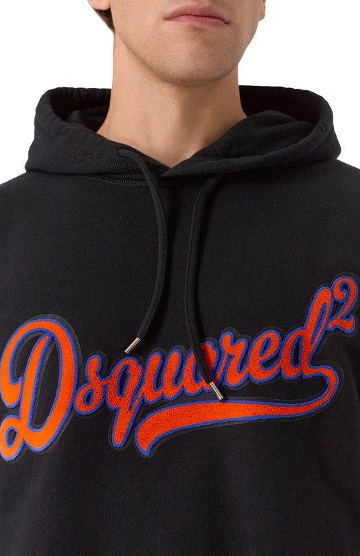 Хлопковое худи Dsquared2 S74GU0898/S25516 Чёрный  S74GU0898/S25516 Фото 5