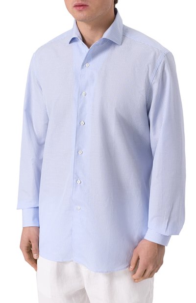 Рубашка из хлопка и льна CORNELIANI, арт. 25P156-2511239, фото 3