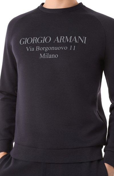 Хлопковый свитшот GIORGIO ARMANI, арт. 3GSM81/SJSXZ, фото 5