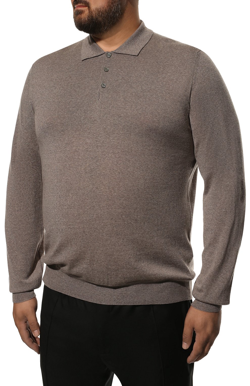 Шерстяное поло CANALI коричневого цвета по цене 35150 руб., арт. C0017/MK00077/58-64, фото 3 Шерстяное поло CANALI, арт. C0017/MK00077/58-64, фото 3