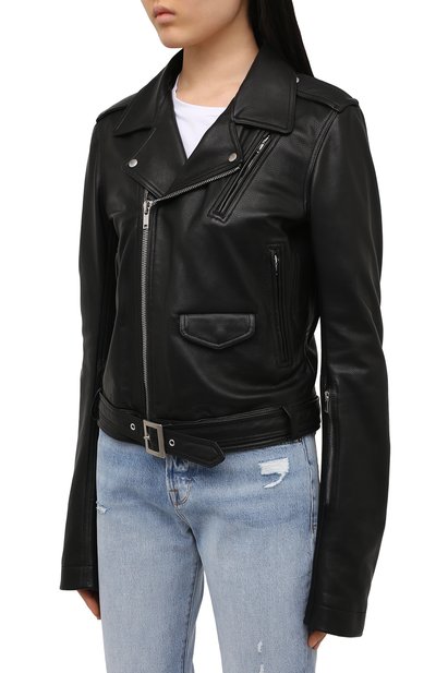 Кожаная куртка RICK OWENS черного цвета по цене 255000 руб., арт. RP21S3714/LC, фото 3 Кожаная куртка RICK OWENS, арт. RP21S3714/LC, фото 3