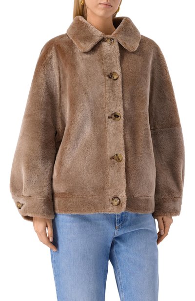 Двусторонняя дубленка из овчины MANZONI24, арт. 25M1530R-S21, фото 3