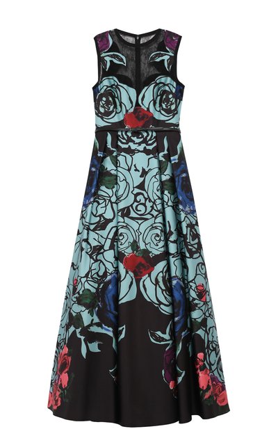 Женское приталенное платье-макси с цветочным принтом ELIE SAAB, арт. 8950