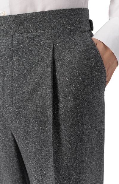 Брюки из шерсти и шелка CORNELIANI темно-серого цвета по цене 68050 руб., арт. 284L26/2A18511, фото 5 Брюки из шерсти и шелка CORNELIANI, арт. 284L26/2A18511, фото 5
