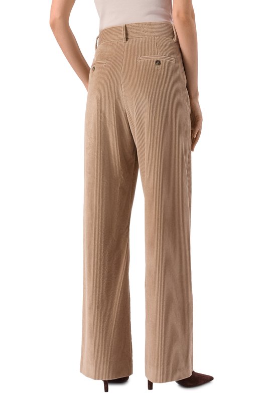 Вельветовые брюки Weekend Max Mara TANIA Бежевый  TANIA Фото 4