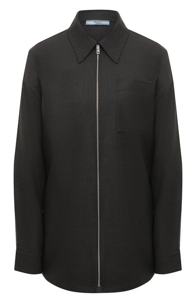 Женская шерстяная рубашка PRADA, арт. P496F-11BA-F0308-221
