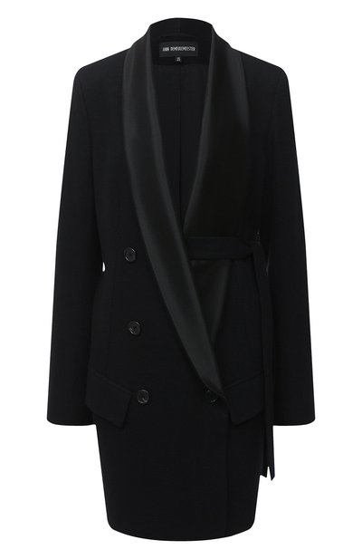 Женское пальто из шерсти и вискозы ANN DEMEULEMEESTER, арт. 2002-1016-P-165-099