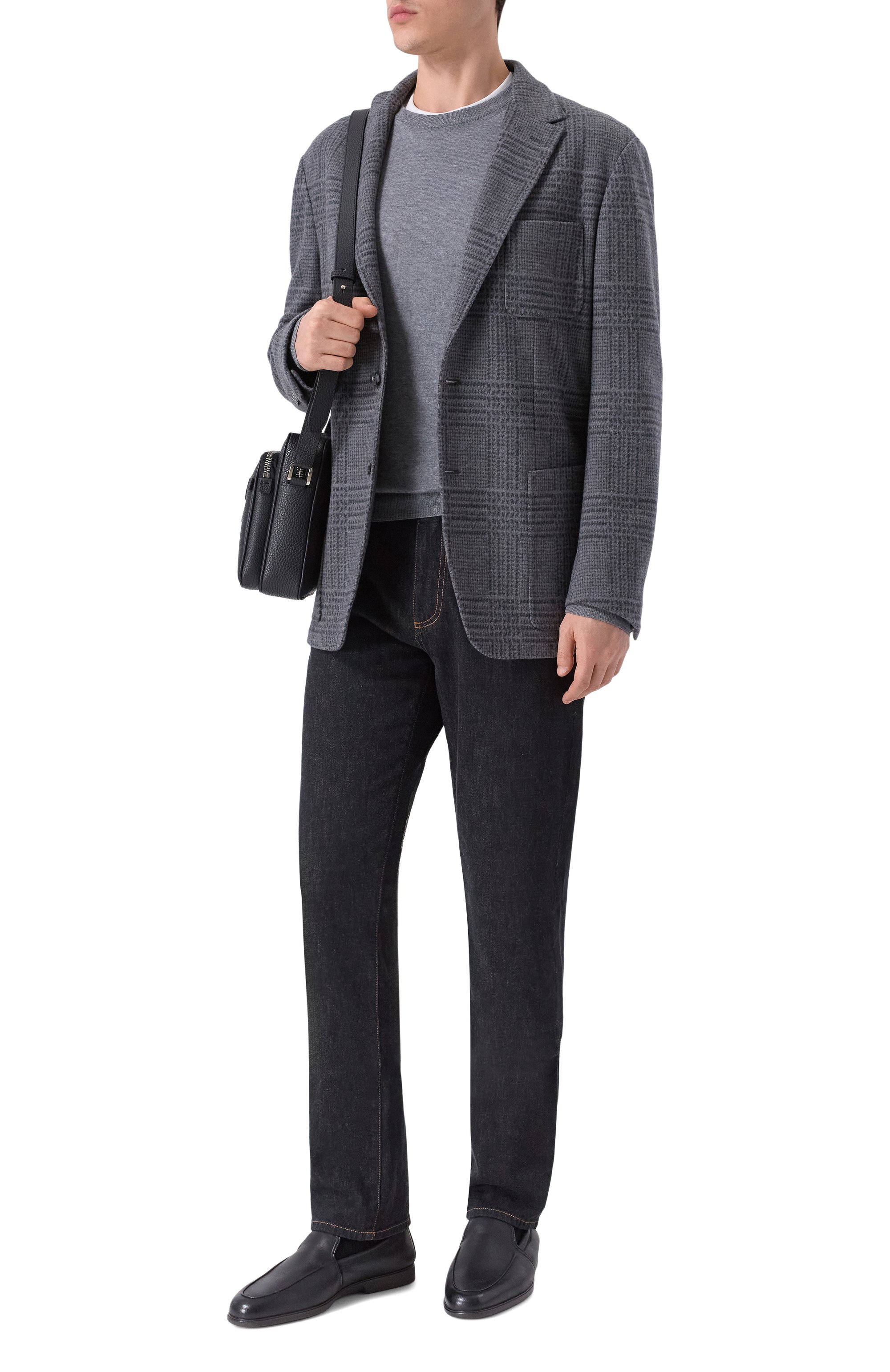 Кожаные лоферы malibu SANTONI, арт. MGAG18829SM0S0MS, фото 2