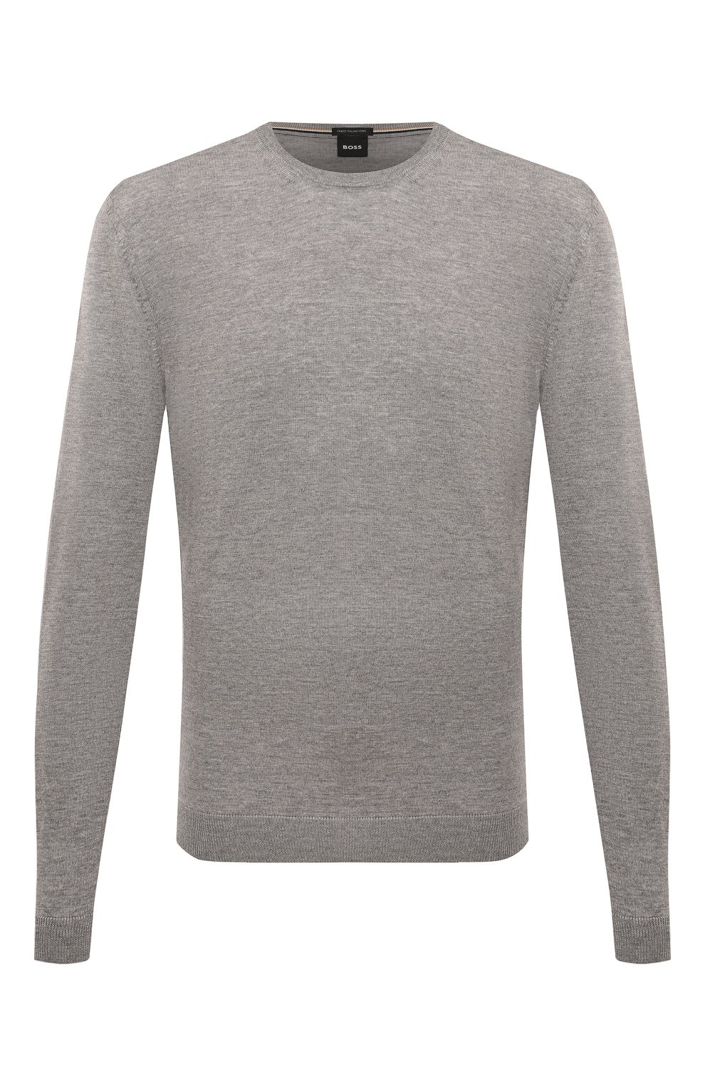 Шерстяной джемпер BOSS серого цвета по цене 20950 руб., арт. 50468239, фото 1 Шерстяной джемпер BOSS, арт. 50468239, фото 1
