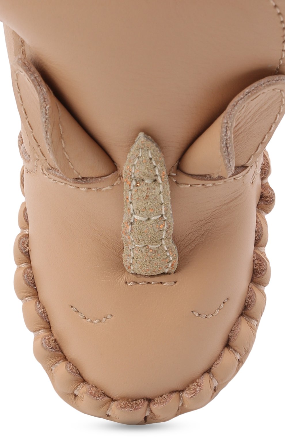 Кожаные пинетки DONSJE AMSTERDAM кремового цвета по цене 7830 руб., арт. 1034001-LE121/0-12M, фото 4 Кожаные пинетки DONSJE AMSTERDAM, арт. 1034001-LE121/0-12M, фото 4