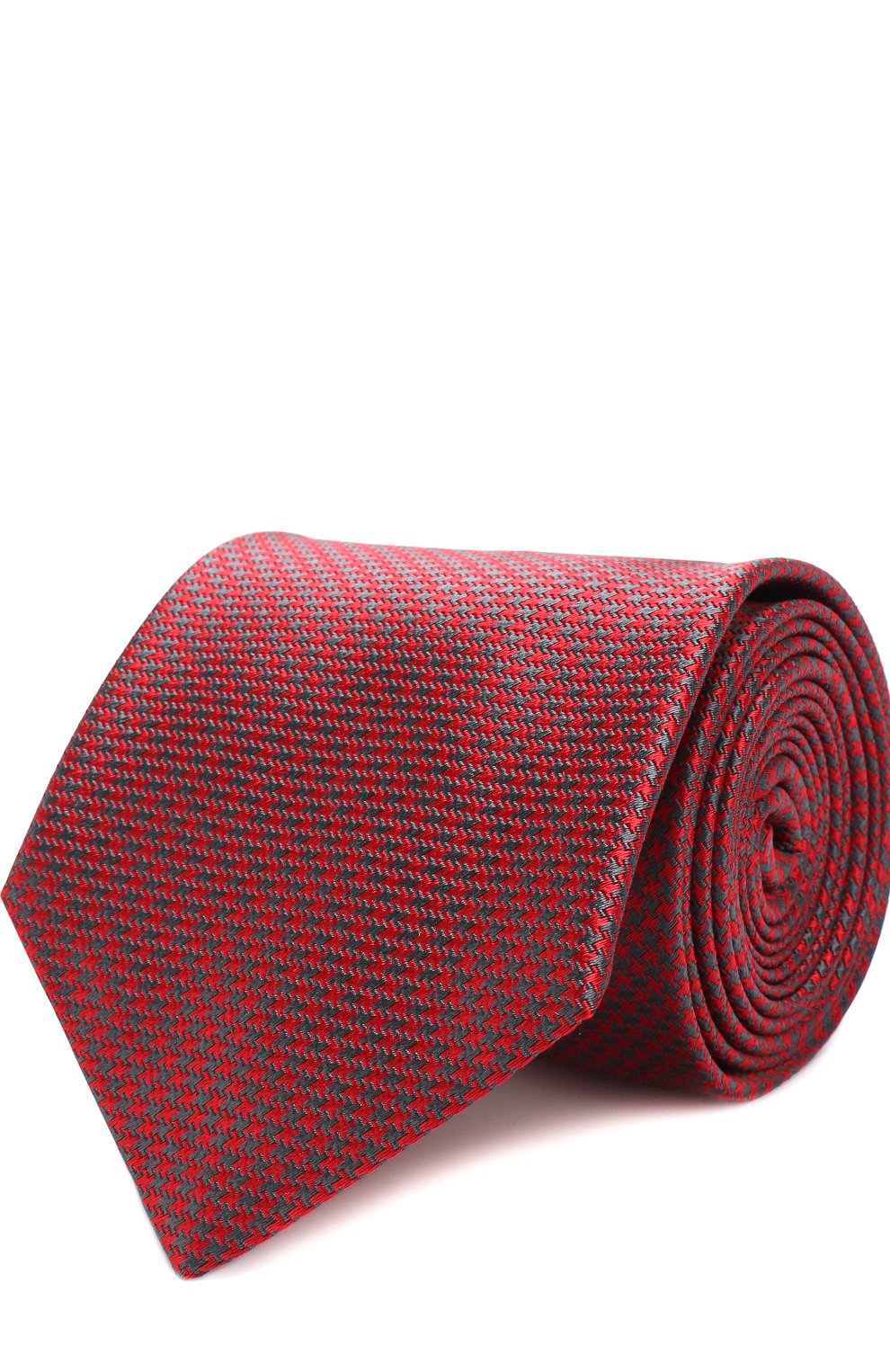 Шелковый галстук с узором BRIONI красного цвета по цене 26600 руб., арт. 062I00/0740J, фото 1 Шелковый галстук с узором BRIONI, арт. 062I00/0740J, фото 1