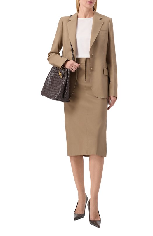 Жакет из шерсти и шелка MVST 25E/X2P/0/L041/3038 Бежевый  25E/X2P/0/L041/3038 Фото 2