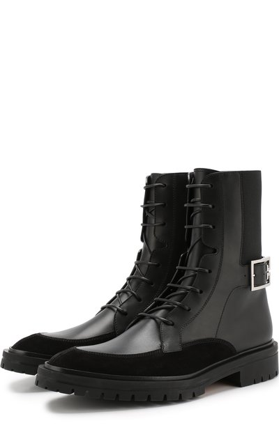 Комбинированные ботинки на шнуровке GIVENCHY, арт. BE600TE06G, фото 1