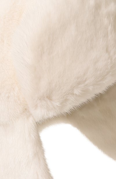 Меховая шапка-ушанка френки из норки FURLAND молочного цвета по цене 109500 руб., арт. 0217500110005600000, фото 4 Меховая шапка-ушанка френки из норки FURLAND, арт. 0217500110005600000, фото 4