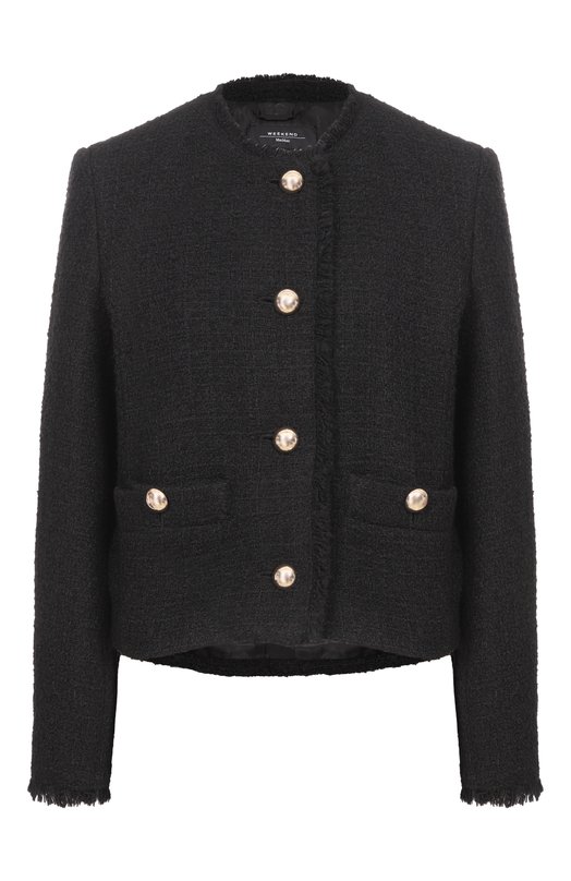 Твидовый жакет Weekend Max Mara AGAMI Чёрный AGAMI