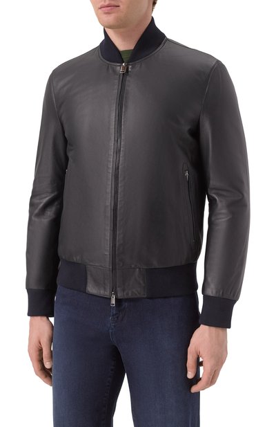 Кожаный бомбер BRIONI, арт. PLAD0L/0A730, фото 3